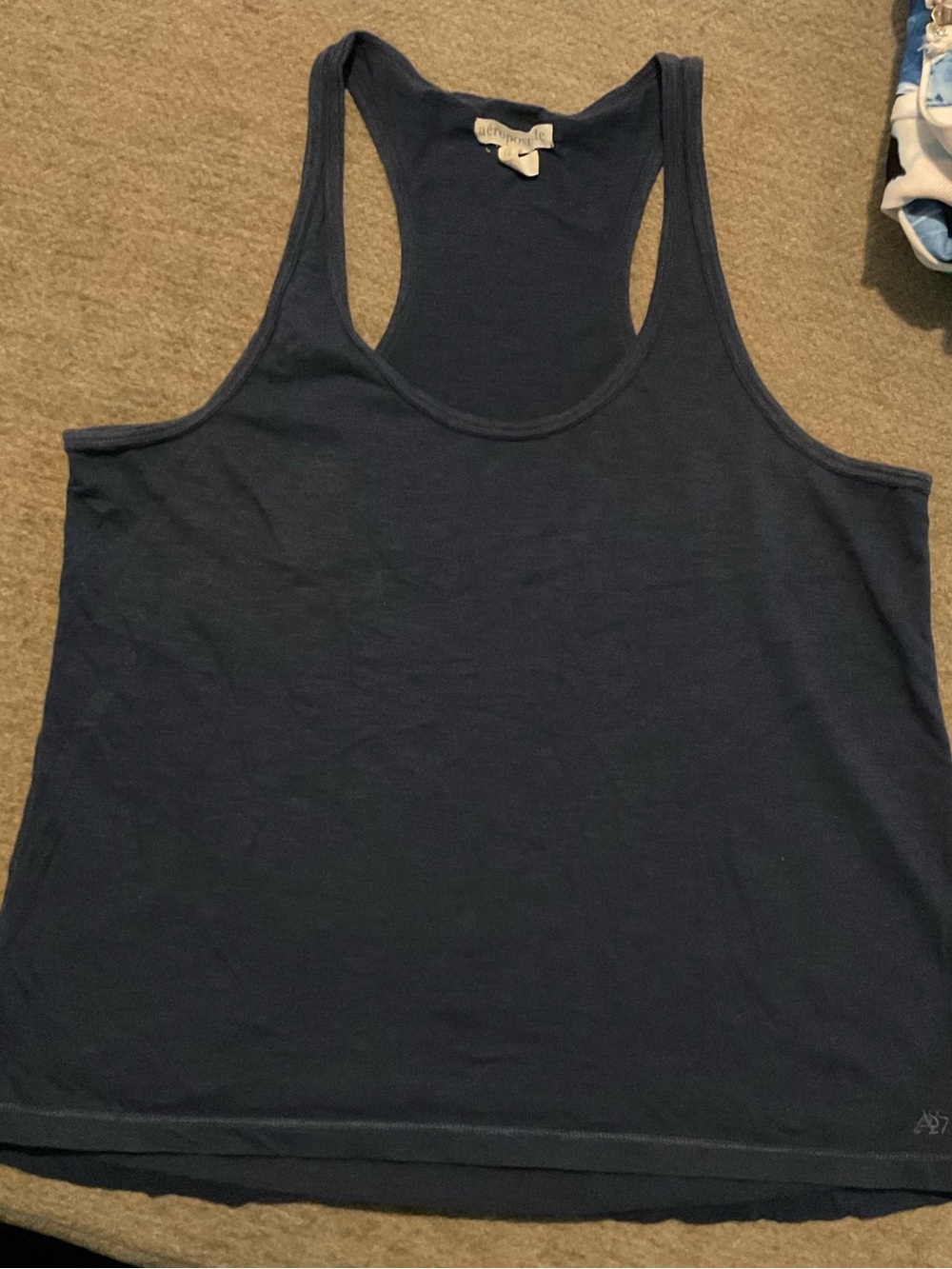 Aeropostale Classic Navy Racerback Tank Top - Women XL